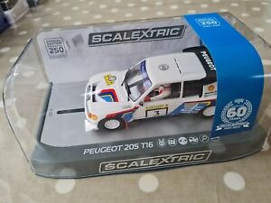 Scalextric C3751A 60th Anniversary Special Edition Pack Peugeot 205  249/250