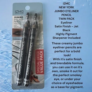 NEU! IZME New York JUMBO Eyeliner Pencil Jet Black Longlasting Doppelpack - Bild 1 von 2