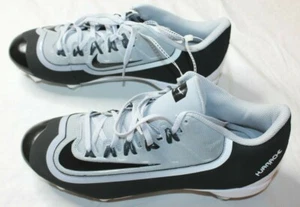 NIKE HUARACHE 2K FILTH PRO MID METAL BASEBALL CLEATS BLACK GREY 807128-001 - Picture 1 of 4