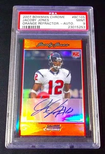 #18/25 PSA 9 Rc Jacoby Jones Auto 2007 Chrome Orange Refractor Rookie Autograph - Picture 1 of 7