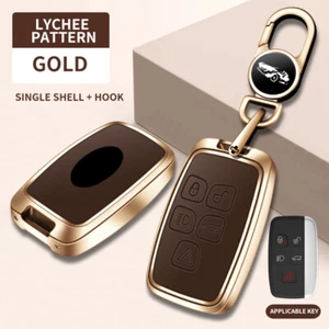 Alloy Leather Remote Fob Holder Key Shell Cover Case For Land Rover Sport Evoque - Picture 1 of 18