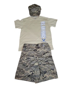 Trooper Clothing Unisex Youth AF 3 Piece Short Set (Shirt, Shorts, Hat) Size SMA - Picture 1 of 7