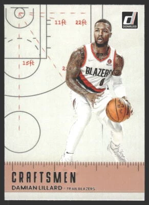 Damian Lillard #9 2022-23 Donruss Craftsmen Portland Trail Blazers - Image 1 of 2