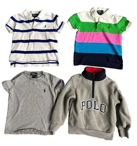 Polo Ralph Lauren Top Paket Polokragen Shirt Fleecepullover gestreift 2T - Bild 1 von 22