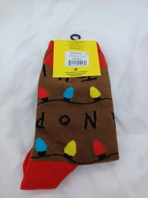OOOH YEAH! OOOH GEEZ! Womens Socks wd7545c stranger Christmas lights letters - Image 1 of 3