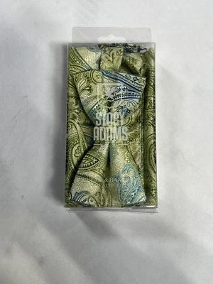 Juego de pajarita y pañuelo de microfibra verde Stacy Adams para hombre NUEVO Foto 1 de 3