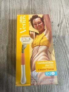 Gillette Venus Comfort Glide + Olay Razor Kit 1 Handle + 2 Cartridges - Picture 1 of 3