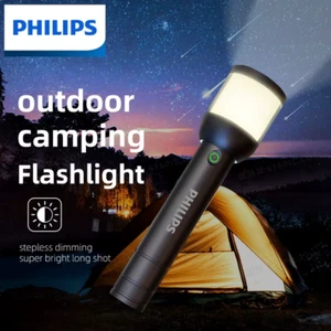 Rechargeable 2-in-1 Camping Lamp Flashlight Waterproof Portable Light Durable - Picture 1 of 13