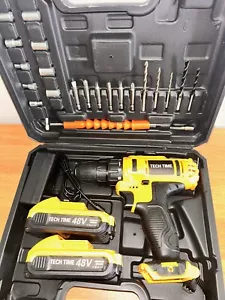 TRAPANO AVVITATORE PROFESSIONALE 2 BATTERIA 48V A LITIO + VALIGIA ACCESSORI 2024 - Foto 1 di 9