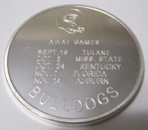UGA UNIVERSITY OF GEORGIA BULLDOGS FOOTBALL 1970 SPIELPLAN MÜNZE TOKEN MEDAILLON - Bild 1 von 3