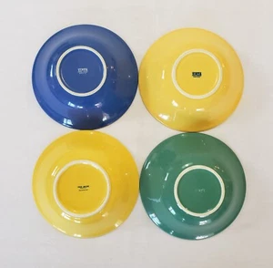 Vista Alegre Bowls 8 3/8 Inch Prisma Soup Cereal Yellow Dragon Blue Green 4 Pcs - Picture 1 of 14