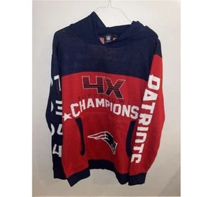 Ropa del equipo de la NFL para hombre talla XL sudadera con capucha suéter de los Patriots 4X campeones del Super Bowl NUEVO - Imagen 1 de 2