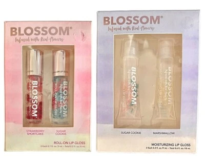 Lote de 2 Set de Brillo Labial BLOSSOM - Infundido con Flores Reales - Hidratante y Enrollable Foto 1 de 4