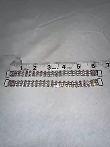 1 fila de conectores de bikini de cristal estrás cadena de metal para trajes de baño - Imagen 1 de 3