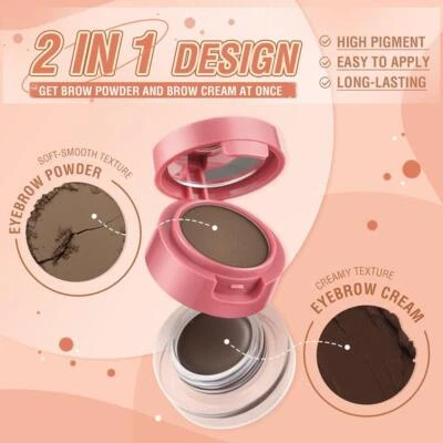 Durable Lasting Eyebrow Pomade Cream Powder Gel - Waterproof Liner F5S6⛄ - Image 1 of 4