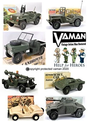 VAMAN Palitoy Action Man Starlocks passend für Jeeps / Scout / Panzerwagen 4er Set