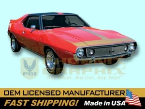 1971 1972 1973 1974 AMC Javelin AMX (2 Color - Fadeaway) Decals & Stripes Kit - Picture 1 of 1