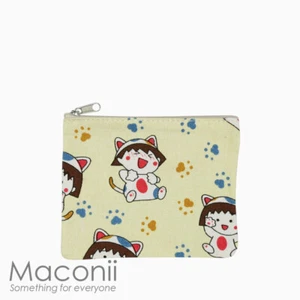 Chibi Maruko-chan Small Pouch - Girl Anime Cartoon Coin Card Wallet Case Holder - Picture 1 of 2