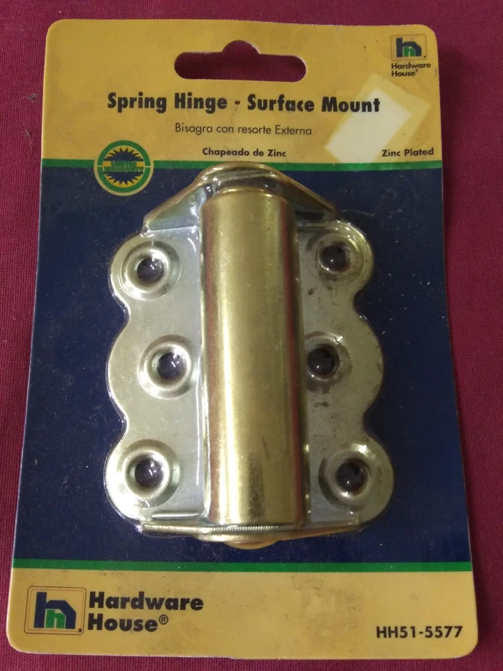 CASA DE HARDWARE HH51-5577 BISAGRA DE RESORTE MONTAJE EN SUPERFICIE GALVANIZADO Foto 1 de 1