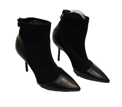 PIERRE HARDY "Dolly" Black Suede and Leather Pointed Toe Ankle Boots - Size 37.5 - Image 1 of 4