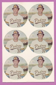 UNPUNCHED MATTY ALOU 6 CARD DISC SHEET 1974 McDONALDS PADRES UNCUT VINTAGE TPHLC - Picture 1 of 7