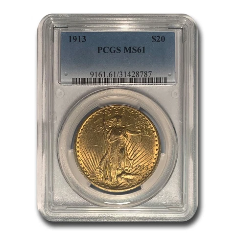 1913 $20 Saint-Gaudens Gold Double Eagle MS-61 PCGS - SKU#83543 Cover