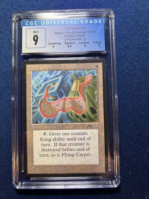 MTG Arabian Nights Flying Carpet U3 A  CGC 9 Quad+ MINT (9.5 surface) 1993 - Image 1 of 2