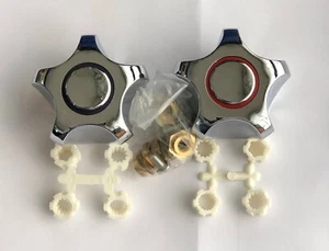 A pair multi-fitting handles Chrome Ivory or White - Picture 1 of 3