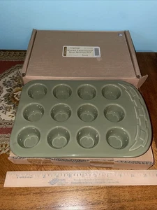 Longaberger Woven Traditions Mini padella per muffin cupcake - Nuova con scatola - Foto 1 di 4