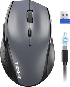 TECKNET Wireless Mouse Rechargeable,Mouse for Laptop Computer,2.4G USB Computer - Picture 1 of 6