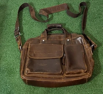 Vagabond Traveler Cowhide Brown Leather Messenger Bag  - Image 1 of 4