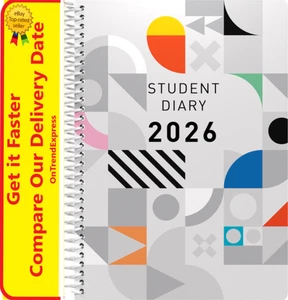 2026 Diary Collins Colplan Student A5 Week to View Spiral Geo SC37SP.LGT - Picture 1 of 6