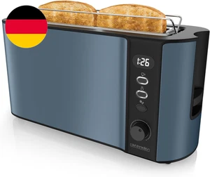 Arendo - Toaster Langschlitz 2 Scheiben - Defrost Funktion - 1000 W - Doppelwand - Bild 1 von 12