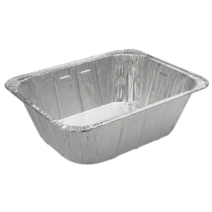 Pactiv 634260Y Extra Tiefe Halbe Größe Aluminium Dampfpfanne, 11,8" x 9,4" x 4,2" | - Bild 1 von 2