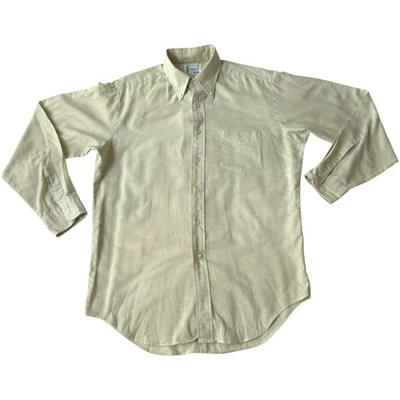 Penneys Towncraft Pen‑Prest Oxford Button‑Down Shirt Sage Green 60s 70s M - Image 1 of 4