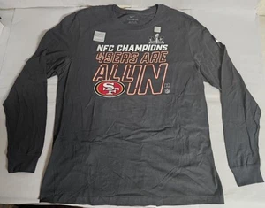 🏈 Nike 49ers Super Bowl LVIII NFC Champions Long Sleeve Shirt XL|“ALL IN” NFL - Picture 1 of 7