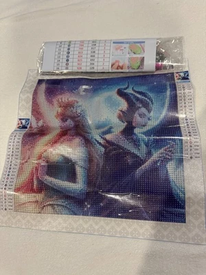 5D DIY Diamond Art Painting Kit Craft-Maleficent & Sleeping Beauty (30cmx30cm) - Image 1 of 3