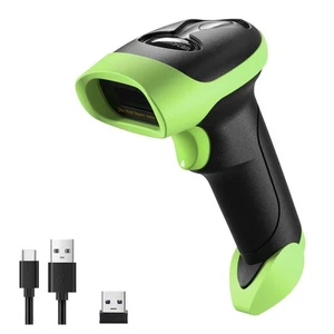 Lecteur de codes-barres Bluetooth sans fil USB 1D 2D QR compatible avec ordin... - Photo 1/8