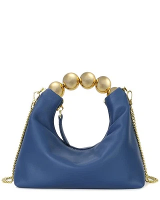 Tiffany & Fred Paris Smooth Leather Top Handle Crossbody Women's Blue - Image 1 of 3