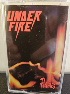 UNDER FIRE Flames 1991 CASSETTE TAPE HARD ROCK HEAVY METAL SKYLINE RECORDS - Picture 1 of 6