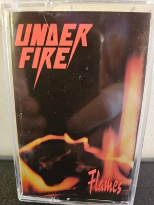 UNDER FIRE Flames 1991 CASSETTE TAPE HARD ROCK HEAVY METAL SKYLINE RECORDS - Image 1 of 4