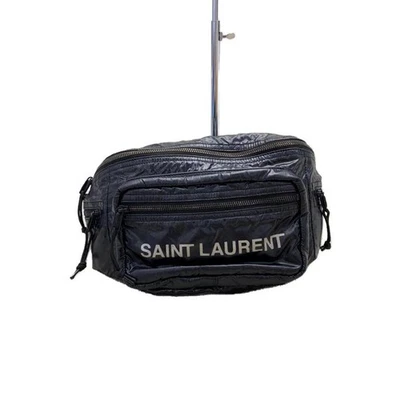 SAINT LAURENT Bolso Cinturón Bolso de Hombro Nylon Negro Auténtico Usado De Japón Foto 1 de 4