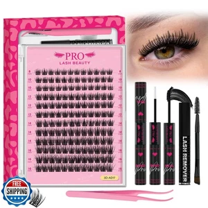 PROLASHBEAUTY Lash Clusters Kit 3D Volume Attraction Effect Eyelash Clusters  - Picture 1 of 5