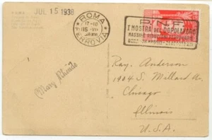 1938 Rome Italy solo Sc 383 75c Augustus Caesar to Chicago - Picture 1 of 1