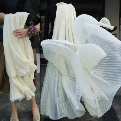 Handmade Pleated Organza Fabric Light Chiffon DIY Material  Cloth Sewing - image 1 of 4