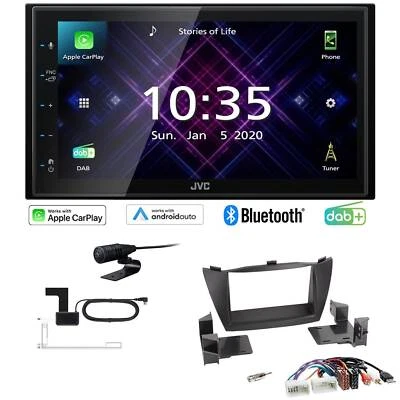 JVC Autoradio Apple CarPlay Android Auto DAB+ für Hyundai IX35 2010-2013 schwarz - Bild 1 von 4