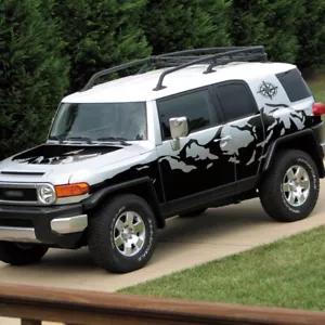 Graphics Mountain Car Side Door Sticker For Toyota FJ Cruiser Bonnet Hood Decal - Bild 1 von 8