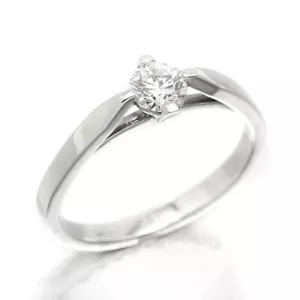 Van Cleef & Arpels Platinum Pt950 Diamond Ring #50 US Size 5.25 3.4grams - Picture 1 of 8