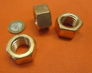 Silicon Bronze Machine Screw Hex Nut, RH, 3/4"-10 x 41/64" Height. - 3 Pcs - Picture 1 of 16