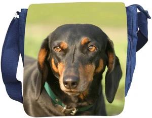 DACKEL Teckel - SCHULTERTASCHE Tasche Umhängetasche JEANS Baumwolle - DCK 05 - Bild 1 von 4